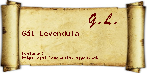 Gál Levendula névjegykártya